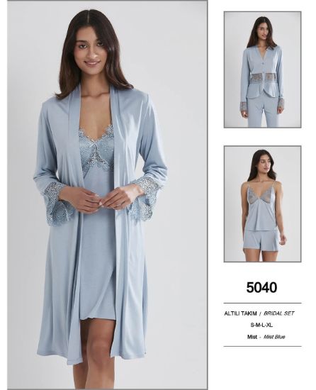 صورة Pierre Cardin 5040-2 6 Pcs Cotton Robe Set