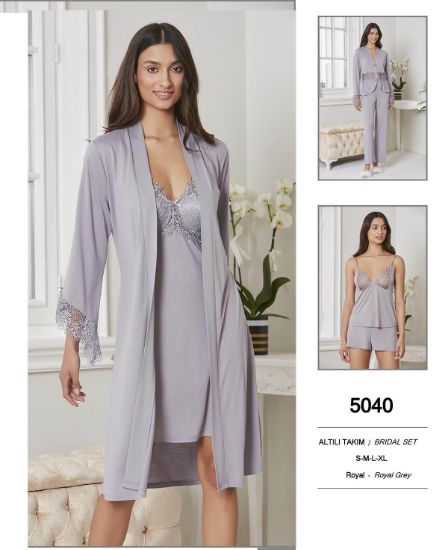 صورة Pierre Cardin 5040-3 6 Pcs Cotton Robe Set