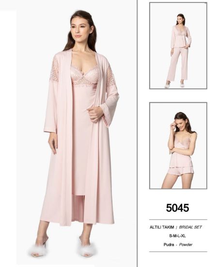 صورة Pierre Cardin 5045-3 6 Pcs Cotton Robe Set