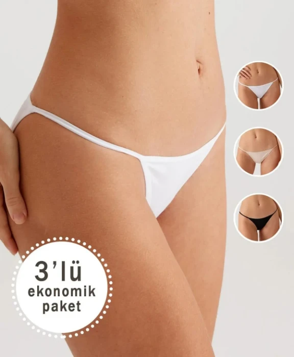 Pierre Cardin İz Yapmayan V String 3'lü Paket 2038 resmi