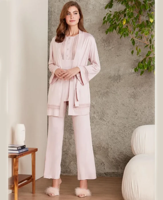 Pierre Cardin Sabahlıklı Pijama Takım 2800-5 resmi