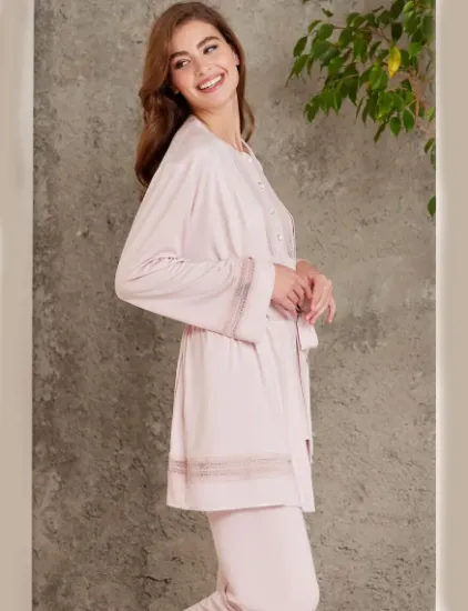 Pierre Cardin Sabahlıklı Pijama Takım 2800-5 resmi