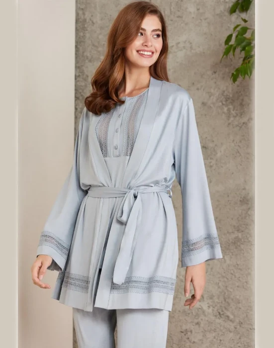 Pierre Cardin Sabahlıklı Pijama Takım 2800-6 resmi