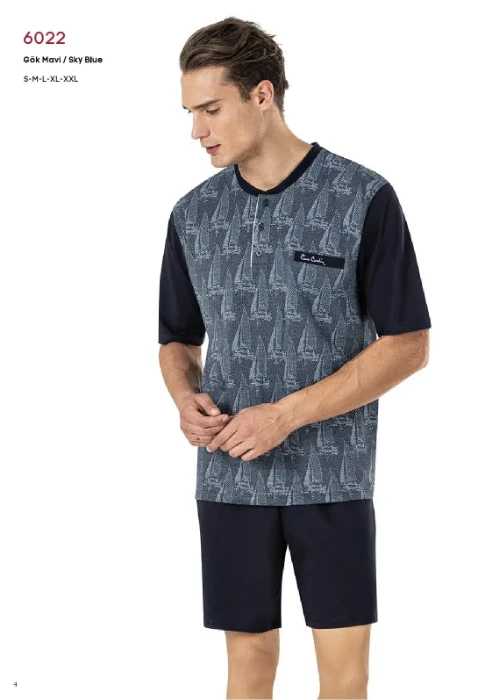 Pierre Cardin 6022-3 Erkek Üçlü Pijama Takım resmi