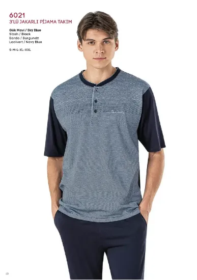 Pierre Cardin 6021 Erkek Üçlü Pijama Takım resmi