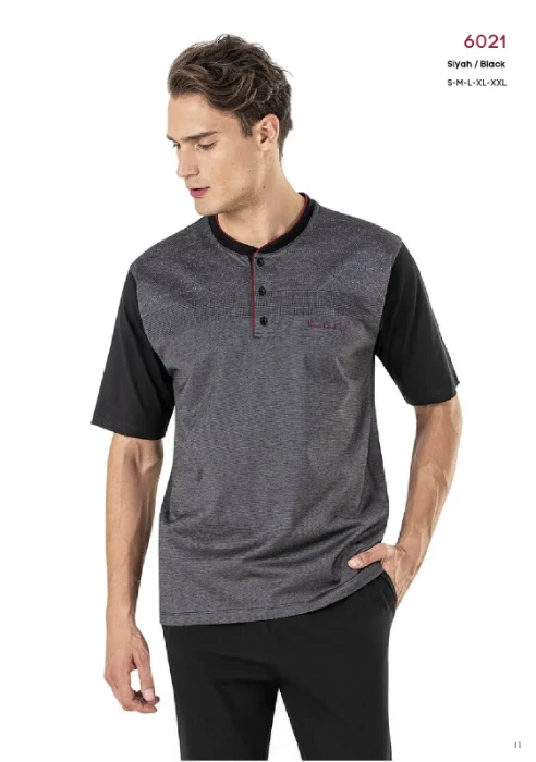 Pierre Cardin 6021-2 Erkek Üçlü Pijama Takım resmi