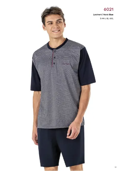 Pierre Cardin 6021-4 Erkek Üçlü Pijama Takım resmi