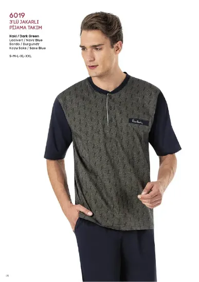 Pierre Cardin 6019 Erkek Üçlü Pijama Takım resmi