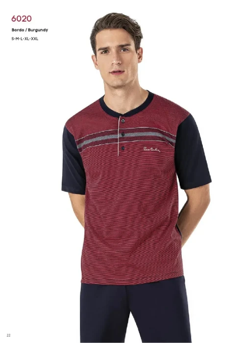 Pierre Cardin 6020-2 Erkek Üçlü Pijama Takım resmi