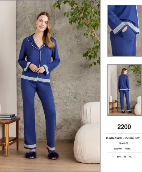 صورة Pierre Cardin 2200-5 Combed Cotton Pajamas Set