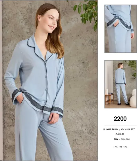 Picture of Pierre Cardin 2200-6 Combed Cotton Pajamas Set