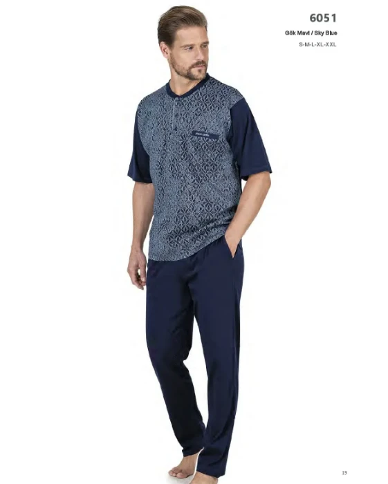 Pierre Cardin 6051 Erkek Üçlü Pijama Takım resmi