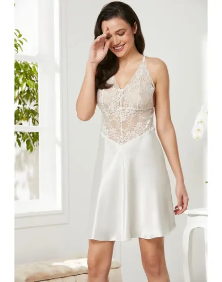 Pierre Cardin 850-7 Saten Dantelli Gecelik resmi