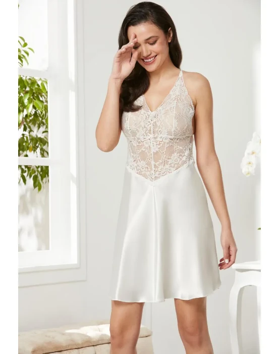 Pierre Cardin 850-7 Saten Dantelli Gecelik resmi