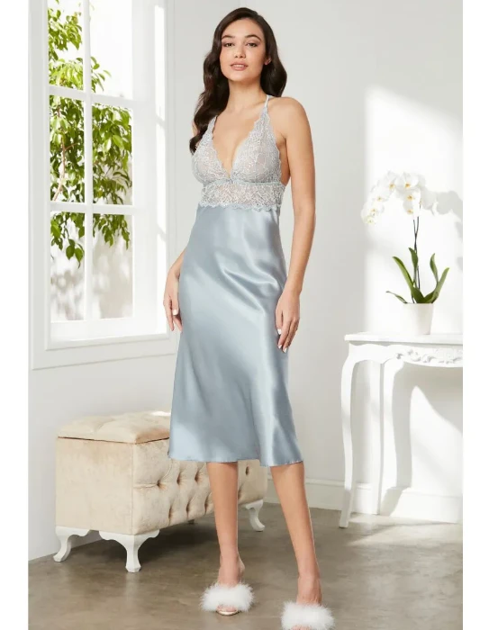 Pierre Cardin 905-7 Saten Dantel Gecelik resmi