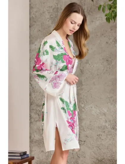 Picture of Pierre Cardin 2415 Satin Chemise Robe Set