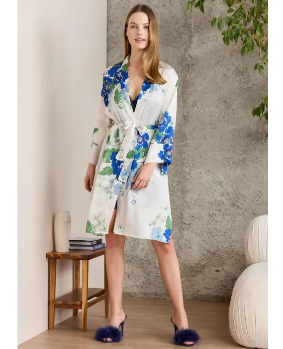 Pierre Cardin 2415-2 Saten Gecelik Sabahlık Takım resmi