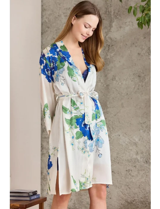 Pierre Cardin 2415-2 Saten Gecelik Sabahlık Takım resmi