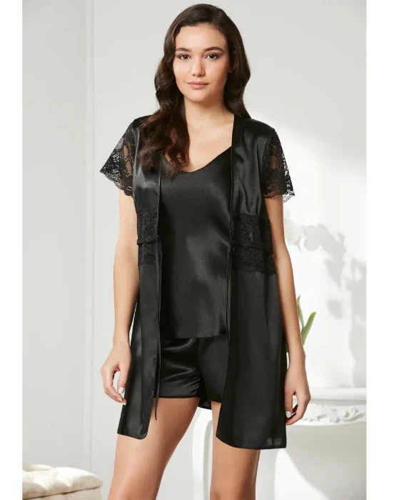 Pierre Cardin 2480-2 Saten Üçlü Şort Takım resmi