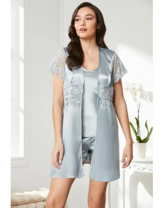 Pierre Cardin 2480-7 Saten Üçlü Şort Takım resmi