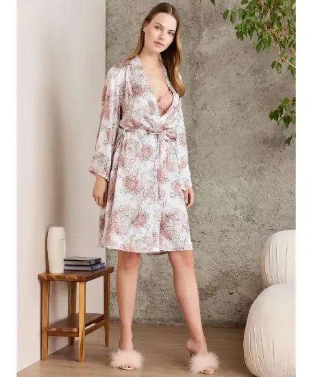 Picture of Pierre Cardin 2416 Satin Chemise Robe Set