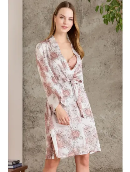 Picture of Pierre Cardin 2416 Satin Chemise Robe Set