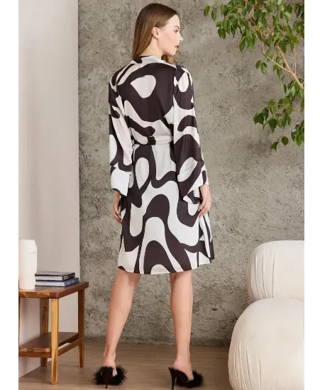 صورة مجموعة ثوب النوم الساتان Pierre Cardin 2420