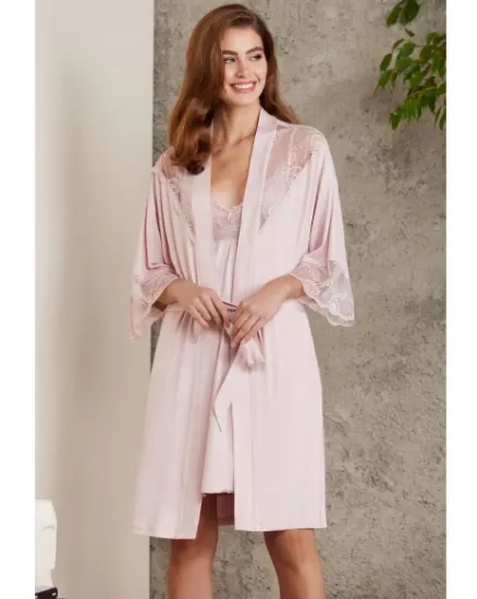 Picture of Pierre Cardin 4010-3 Satin Chemise Robe Set