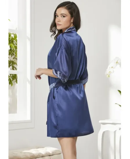 Pierre Cardin 4045-3 Kadife Saten Gecelik Sabahlık Takım resmi