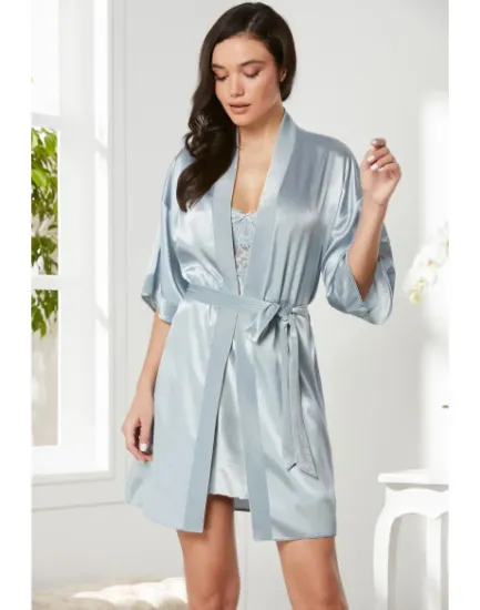 Pierre Cardin 4045-6 Kadife Saten Gecelik Sabahlık Takım resmi