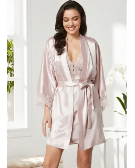Picture of Pierre Cardin 4280 Satin Chemise Robe Set