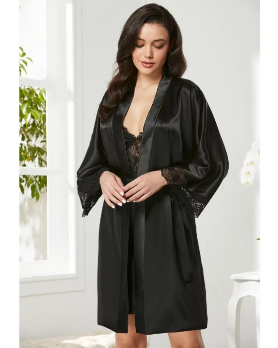 Pierre Cardin 4280-2 Saten Gecelik Sabahlık Takım resmi