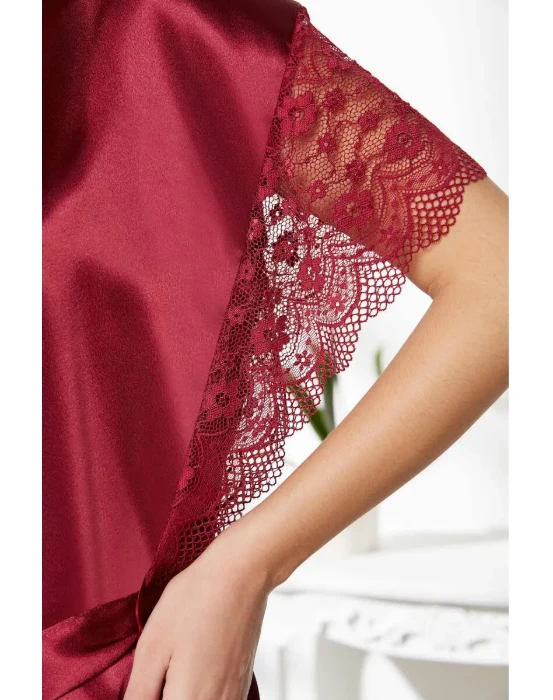 Pierre Cardin 4438-7 Saten Gecelik Sabahlık Takım resmi
