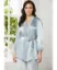 Image de Pierre Cardin 2050-4 Ensemble Pyjama En Velours Et Dentelle Satinée Avec Robe De Chambre