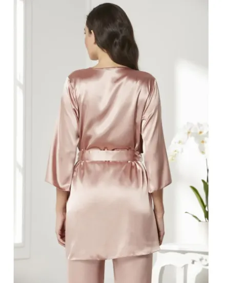 Pierre Cardin 2075 Saten Sabahlıklı Pijama Takım resmi