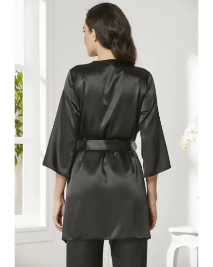 صورة طقم بيجامة ستان 3 قطع Pierre Cardin 2075-2