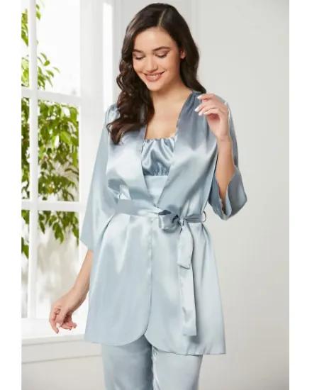 صورة طقم بيجامة ستان 3 قطع Pierre Cardin 2075-5