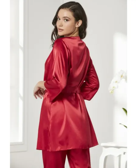 صورة طقم بيجامة ستان 3 قطع Pierre Cardin 2075-7