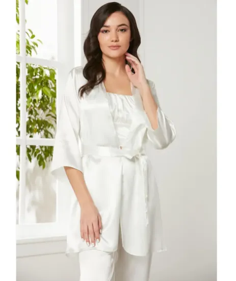 صورة طقم بيجامة ستان 3 قطع Pierre Cardin 2075-8