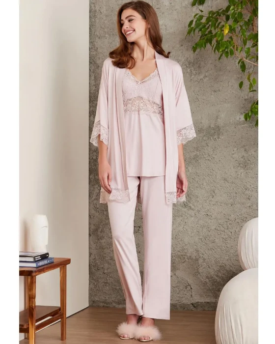 Pierre Cardin 2810 Penye Sabahlıklı Pijama Takım resmi
