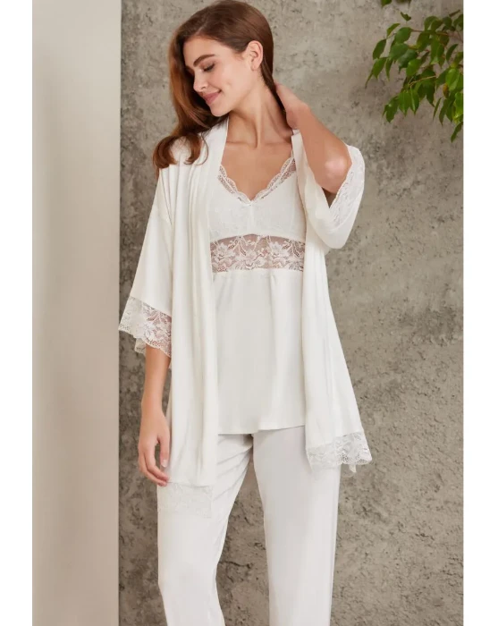 Pierre Cardin 2810-3 Penye Sabahlıklı Pijama Takım resmi