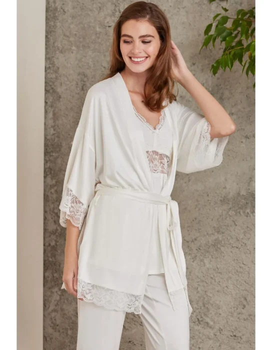 Pierre Cardin 2810-3 Penye Sabahlıklı Pijama Takım resmi