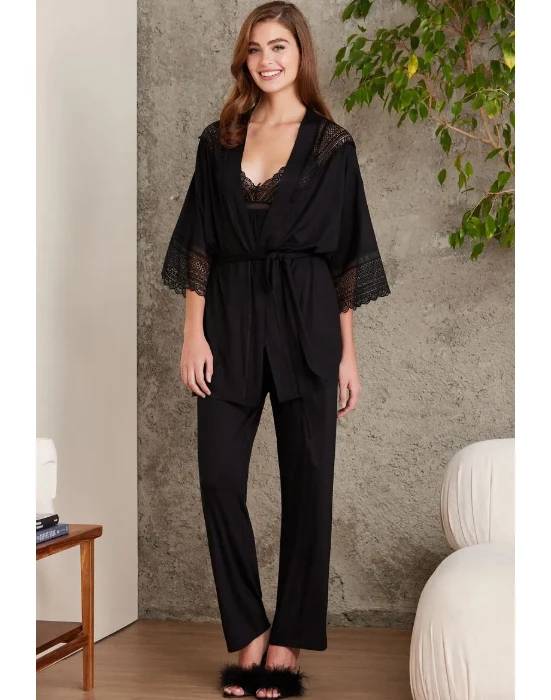 Pierre Cardin 2820 Penye Sabahlıklı Pijama Takım resmi