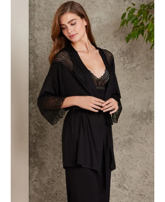 Pierre Cardin 2820 Penye Sabahlıklı Pijama Takım resmi