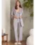 Picture of Pierre Cardin 2820-2 Cotton Lace Pajamas Set With Dressing Gown