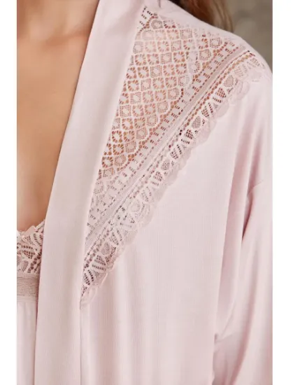 Pierre Cardin 2820-3 Penye Sabahlıklı Pijama Takım resmi