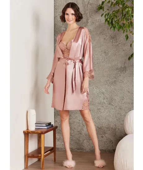 Picture of Pierre Cardin 6000-2 6 Pcs Satin Dressing Gown Set