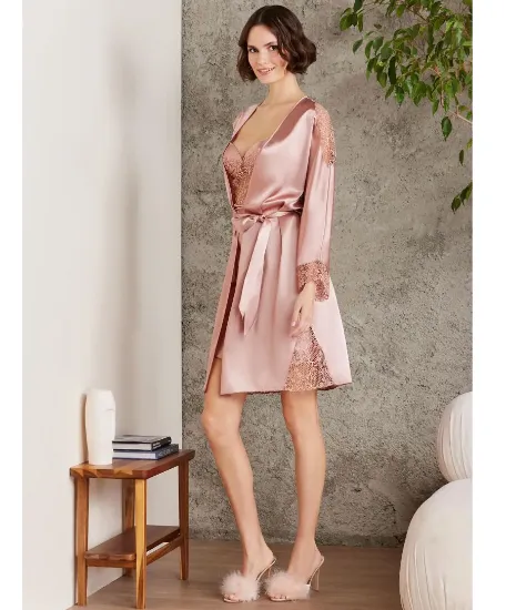 Picture of Pierre Cardin 6000-2 6 Pcs Satin Dressing Gown Set