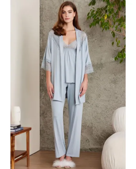 Pierre Cardin 2820-4 Penye Sabahlıklı Pijama Takım resmi