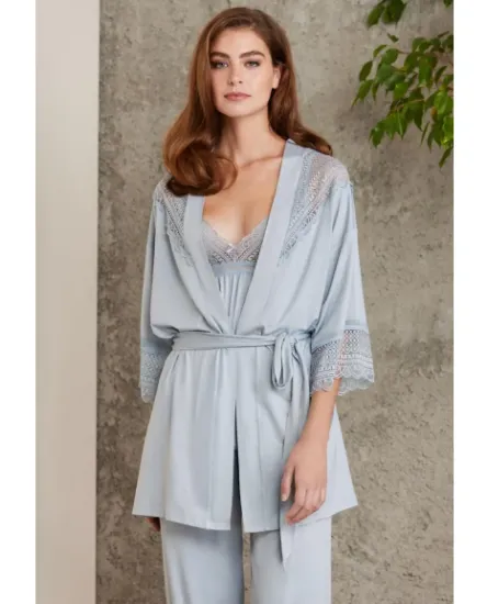 Pierre Cardin 2820-4 Penye Sabahlıklı Pijama Takım resmi